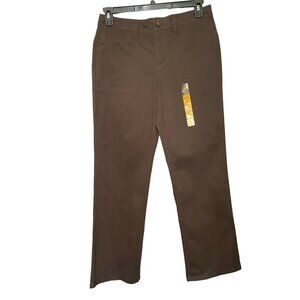 NWT Gloria Vanderbilt Mona Stretch Twill Brown Pants Size 10 Short